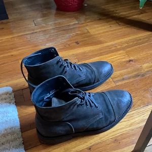 THURSDAY BOOTS DARK OLIVE SUEDE CAPTAIN WATERPROOF BOOT